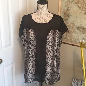 Ashley Stewart leopard blouse